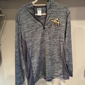 LSU Russell Athletics Quarterzip Jacket